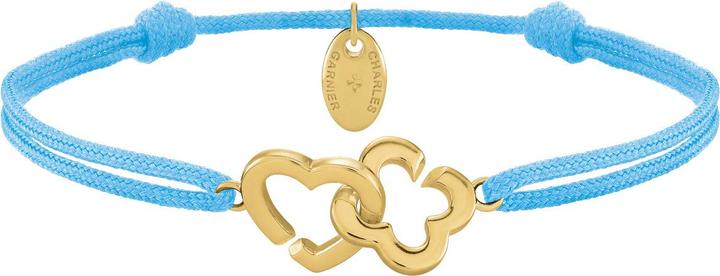 Image du produit Charles Garnier Bracelet PASSION Coeur et Trèfle entrelacés en Argent Doré (16 cm, Argent)