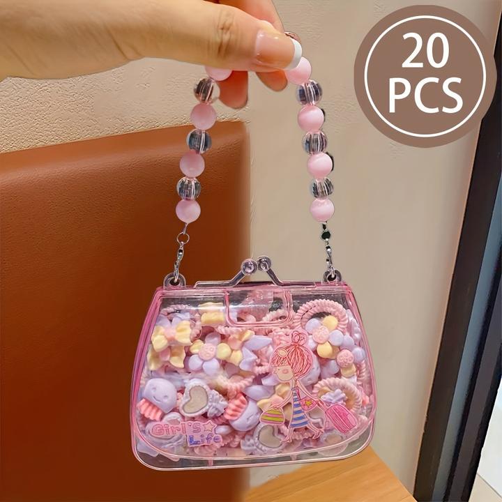 Produktbild Activity Board 20Pcs Sweet Style Harz Haargummis Set für Jugendliche, gemischte Farbe Pflanze Muster, sortierte