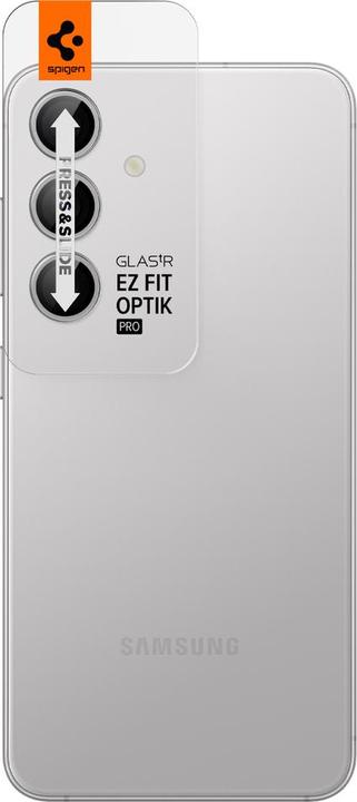Actual product image Spigen Galaxy S24 Plus Camera Lens Protector EZ Fit GLAS.tR Optik Pro 2PCS Marble Grey (2 Piece, Samsung Galaxy S24+)