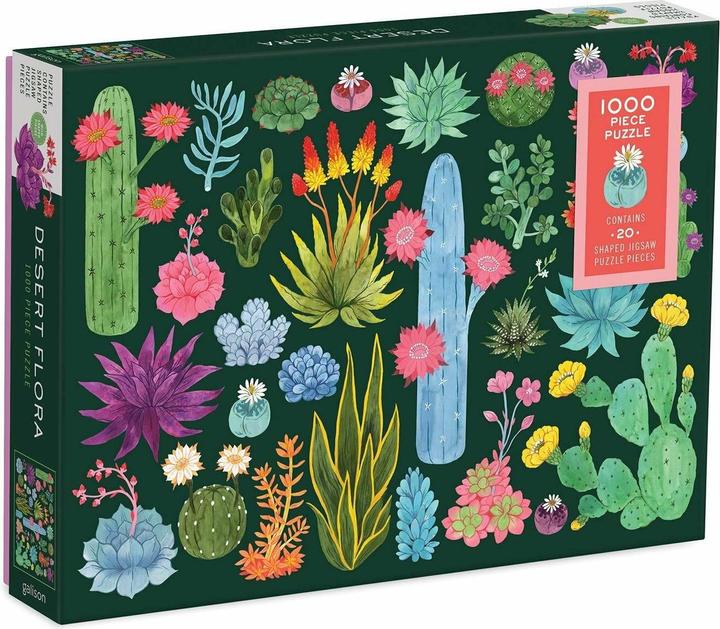 Actual product image Abrams & Chronicle Desert Flora 1000 Piece Puzzle with Shaped Pieces (1000 pieces)