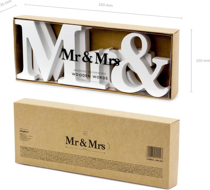 Immagine prodotto Partydeco Mr & Mrs