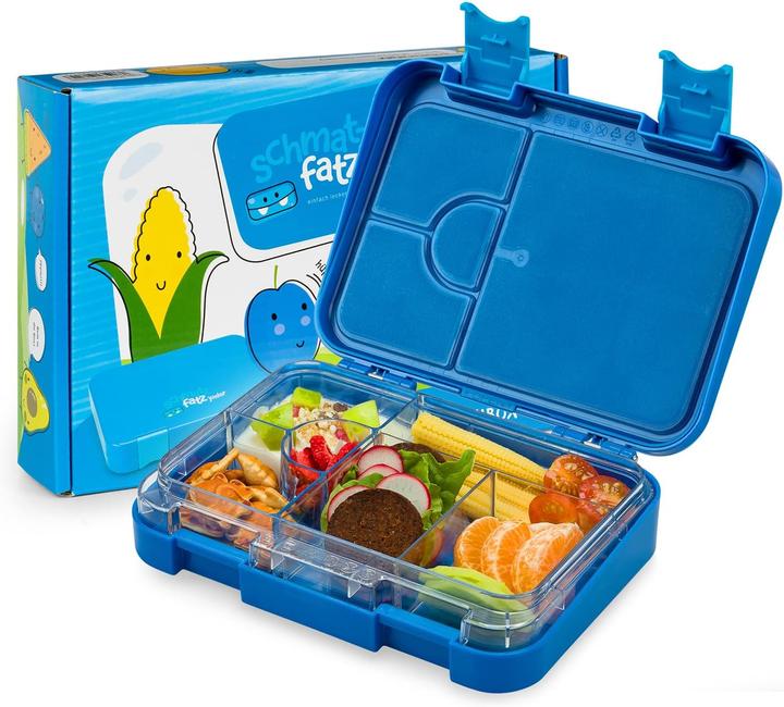 Produktbild Schmatzfatz Junior Brotdose, Blau Giraffe