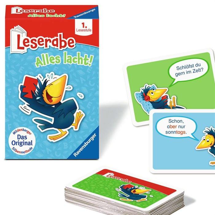 Actual product image Ravensburger 23496 - Leserabe - Alles lacht - Card game for learning to read with fun - 1st grade (German)