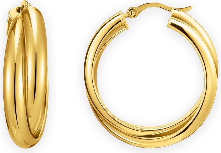 Actual product image Thomas Sabo Creoles intertwined design (750 yellow gold gilding, 925 sterling silver)