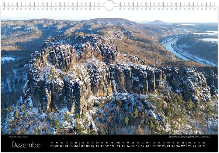 Image du produit Kalender Schsische Schweiz Luftaufnahmen 2026 (45 x 30 cm, Allemand)