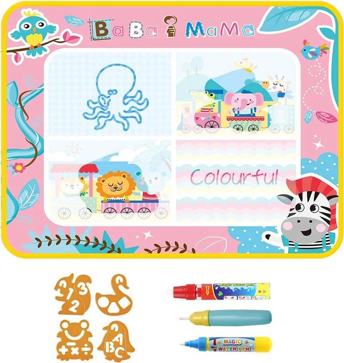Immagine prodotto Activity Board Tappetino magico da disegno ad acqua per colorare e scarabocchiare, con penne magiche e lavagna