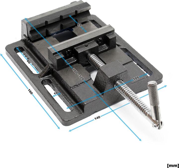 Image du produit Wiltec Étau de machine Mâchoire 75mm Atelier Perceuse Machine de forage Établi Meulage Outil professionnel (75 mm)
