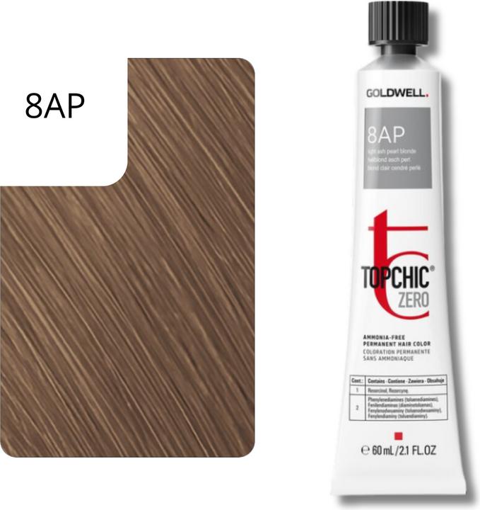 Immagine prodotto Goldwell Topchic Zero Colore Permanente per Capelli (8AP - Biondo cenere-perla chiaro)