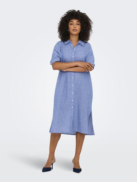 Actual product image JdY Locker geschnitten Hemdkragen Voluminöser Armschnitt Midikleid Kleid (L)