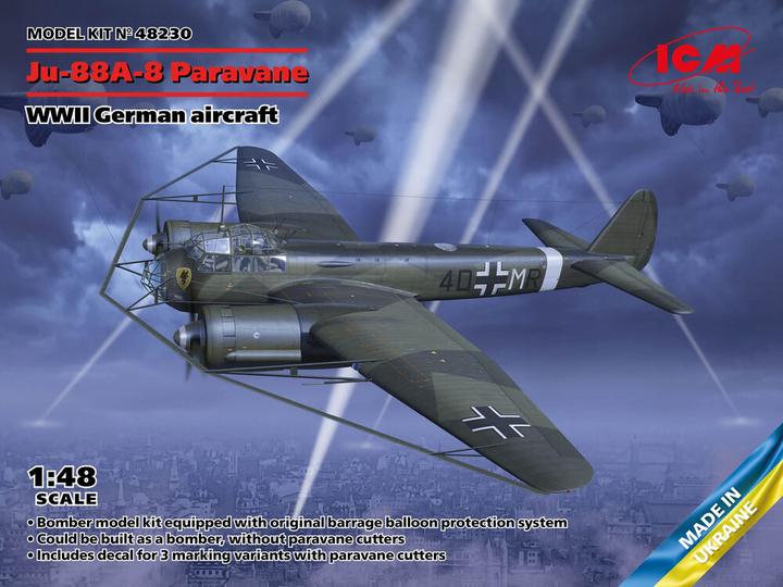 Image du produit ICM Ju-88A-8 Paravane, WWII avion allemand