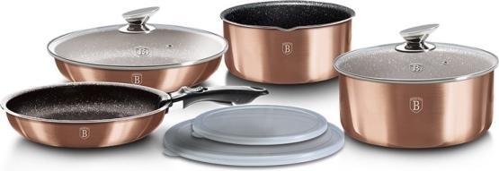 BerlingerHaus Komplet Garnków 9-ele Click Cook Metallic Line Oro Rosa Bh-6147 (Padella per friggere)