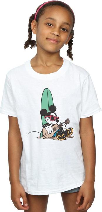 Actual product image Disney Girls Mickey Mouse Surf And Chill Cotton T-Shirt (116)