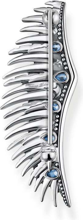 Produktbild Thomas Sabo Brosche Phönix Flügel mit Blauen Steinen Silber (925er Silber, Edelstahl)