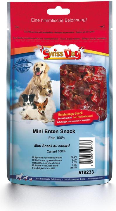Image du produit SwissDog Mini canard en collation (Adulte, Junior, 1 pcs, 120 g)