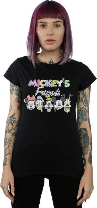 Actual product image Disney Womens/Ladies Mickey Mouse Friends Faded Nostalgia Cotton T-Shirt (XL)
