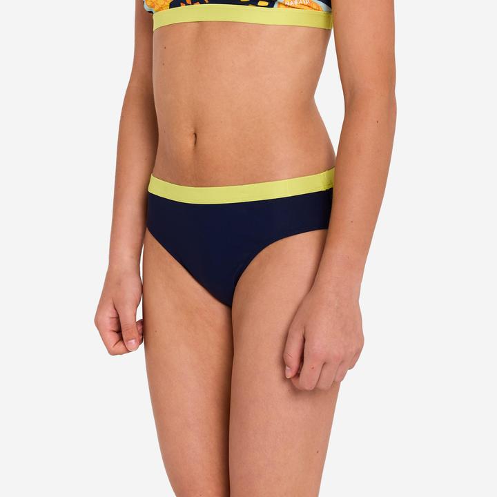 Produktbild Nabaiji Sportbikini Hose Mädchen - 100 Vega schwarz/grün (10, 11, 12)