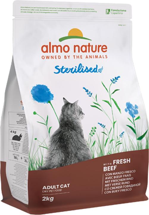 Produktbild Almo Nature Adult Sterilised with jautiena - Dry Cat Food - 2kg (Adult, 1 Stk., 2000 g)