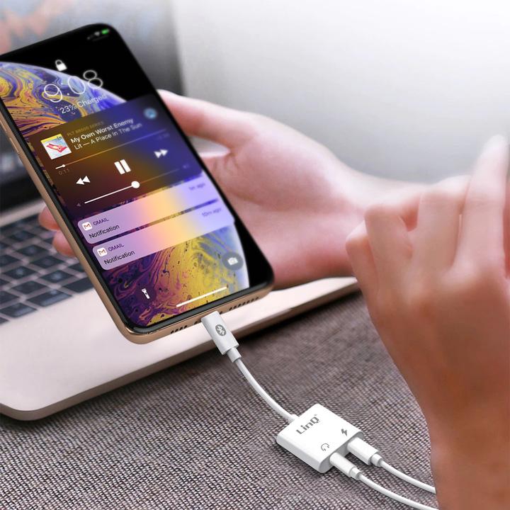 Produktbild LinQ Audio- und Ladeadapter mit 3.5mm Buchse /Lightning Anschluss (Lightning, 3.5mm Klinke)