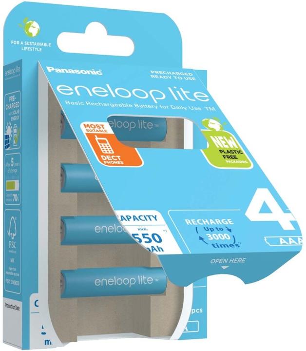 Produktbild Panasonic eneloop Lite (4 Stk., AAA, 550 mAh)