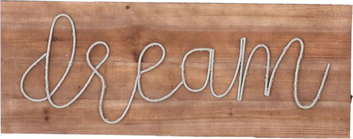 Actual product image Swisshandel24 LED wooden sign, illuminated wall picture, country house - 28x72x3cm, dream (28 x 72 x 3 cm)