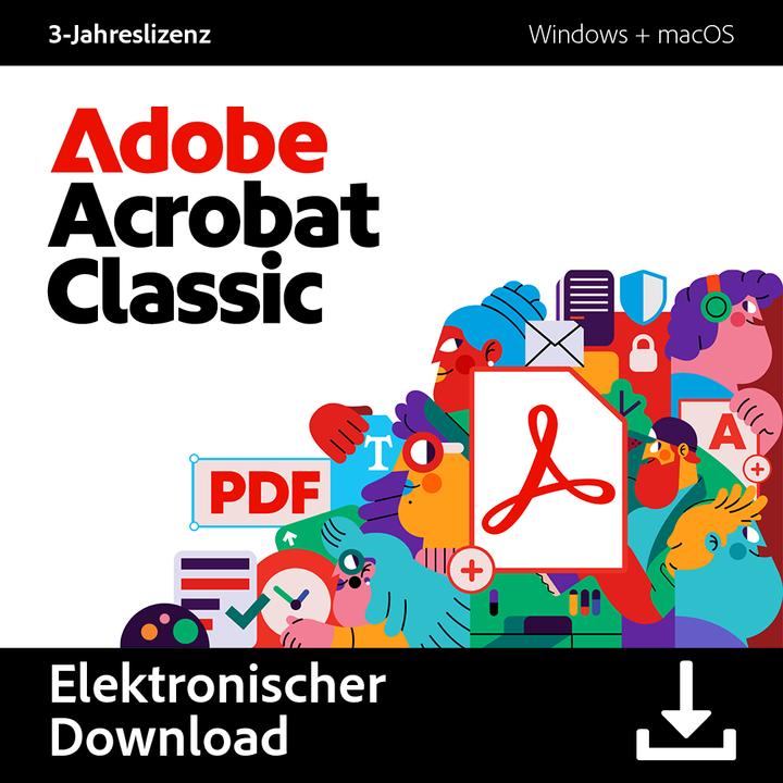 Produktbild Adobe Acrobat Classic 3 years Download Code (1 User, 1 Geräte/User, 36 Monate)