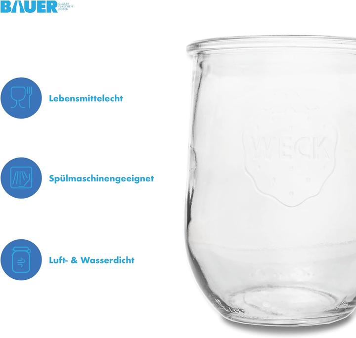 Image du produit Flaschenbauer.de Lot de 12 pots de 1L, bocaux à conserves (12 pcs, 1 l)