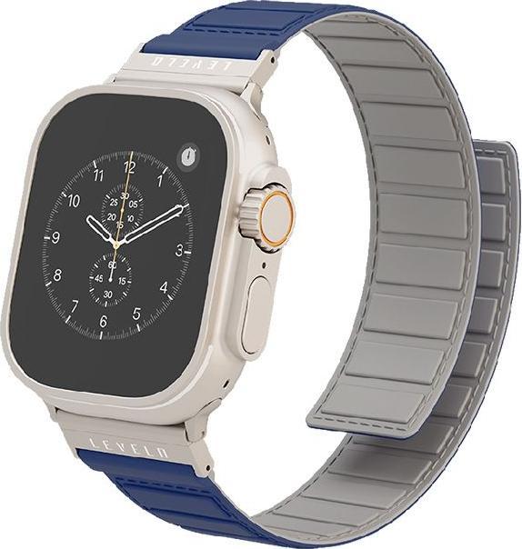 Actual product image Levelo Magnetic Roating Band Vogue for Apple Watch 45/44/42MM (44 mm, 45 mm, 42 mm, Silicone)