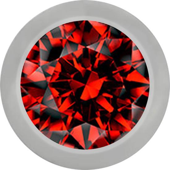 Immagine prodotto Star Piercing Palla d'argento con cristallo rosso (Titanio G23, senza ottone)
