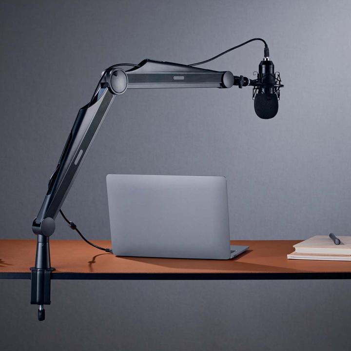 Actual product image Wiltec Microphone arm 80cm articulated arm table mount 3/8" & 5/8" microphones Studio