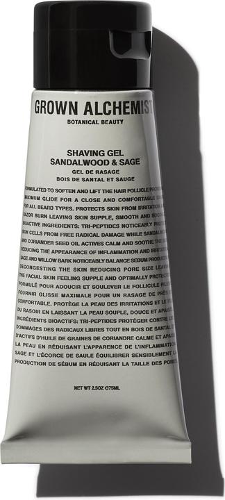 Actual product image Grown Alchemist GROWN Beauty - Shaving Gel: Sandalwood & Sage (75 ml, Shaving gel)