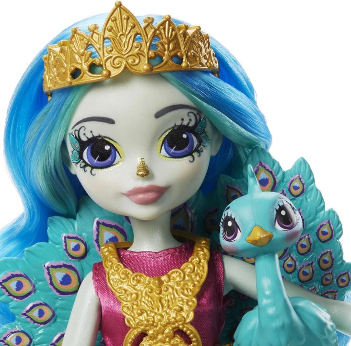 Produktbild Enchantimals Royals Königin Paradise Puppe (20 cm) & Pfau Rainbow