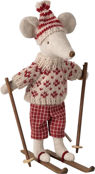 Actual product image Maileg Winter mouse with ski set (16 cm)