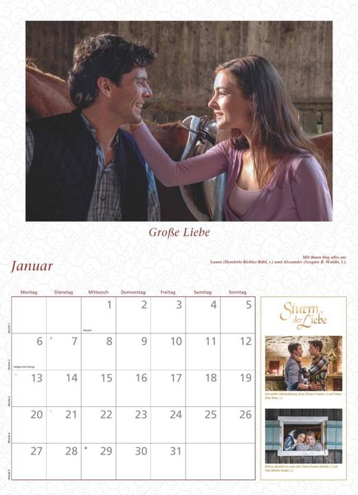 Produktbild Sturm der Liebe 2025 - Broschürenkalender - Wandkalender - mit Jahresplaner - Format 42 x 29 cm (42 x 29 cm, Harter Einband, Deutsch)