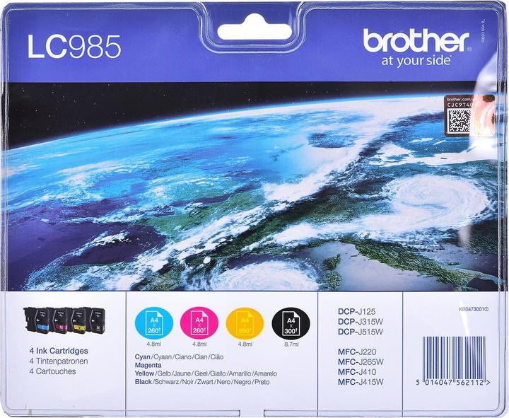Produktbild Brother LC-985VALBP Value Pack (M, C, BK, Y)