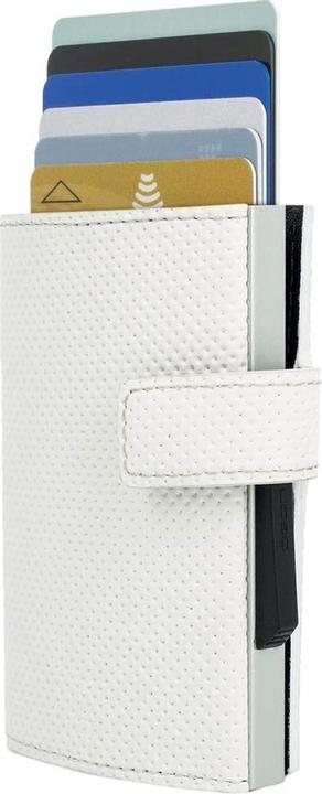 Actual product image Ögon Design Ã -gon card holder Cascade Snap 7 x 2.2 cm aluminum/leather white