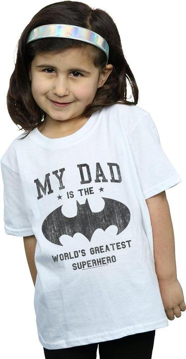 Immagine prodotto Batman My Dad Is A Superhero Maglietta Ragazze (104)