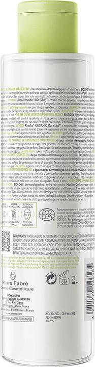 Valori nutrizionali e ingredienti A-Derma Lozione detergente micellare BIOLOGY Lot (Lozione detergente, 200 ml)