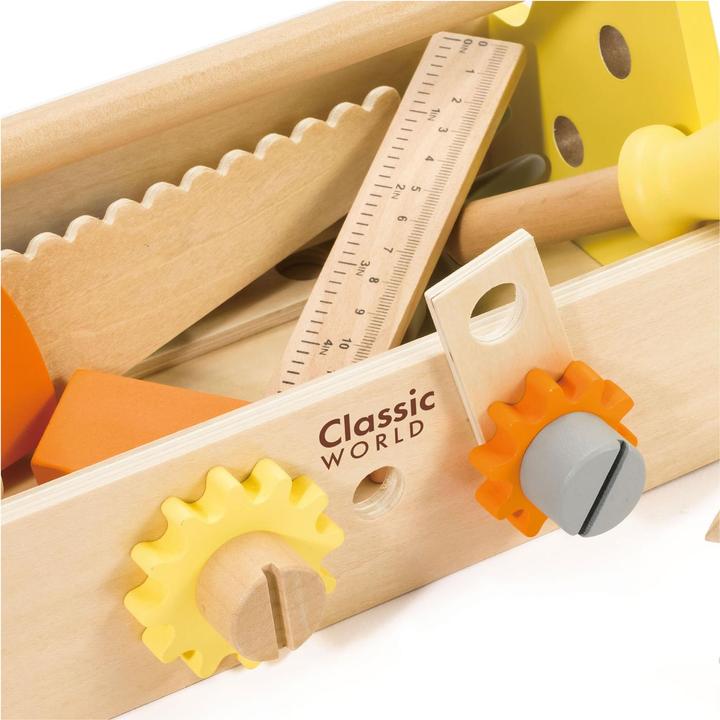 Immagine prodotto Classic World Set da falegnameria in legno con cassetta degli attrezzi, 18dl