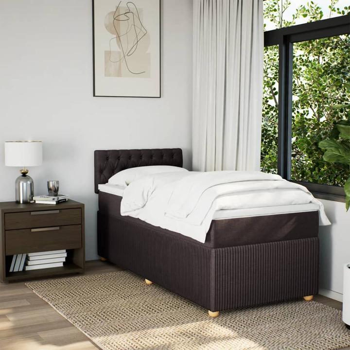 Produktbild VidaXL Bo x springbett mit Matratze 90 x 190 cm Stoff (90 x 190 cm, 90 x 190 cm)