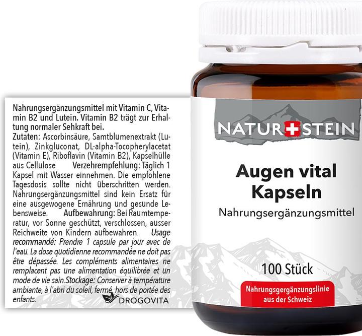 Immagine prodotto Naturstein Tappi vitali per gli occhi (100 Pezzo/i, Pillole, 154 g)