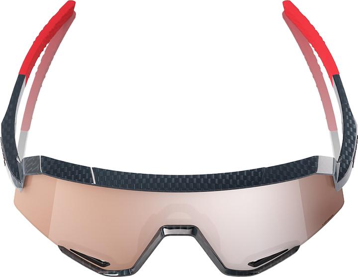 Produktbild 100% Slendale - Gloss Crabon Fiber - HiPPER Crimson-Silver L (Gloss Carbon Fiber, HiPER Crimson-Silver Lens)