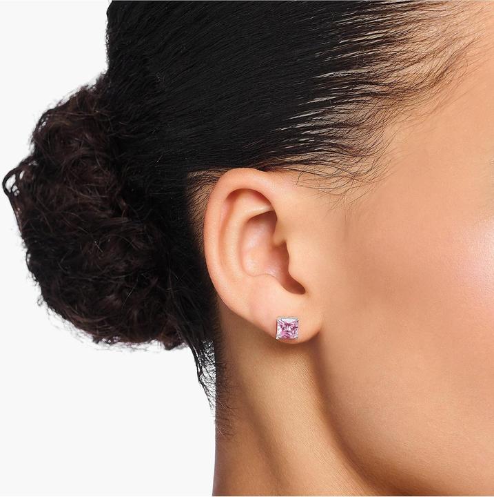 Actual product image Thomas Sabo Stud earrings pink stone silver (925 silver)