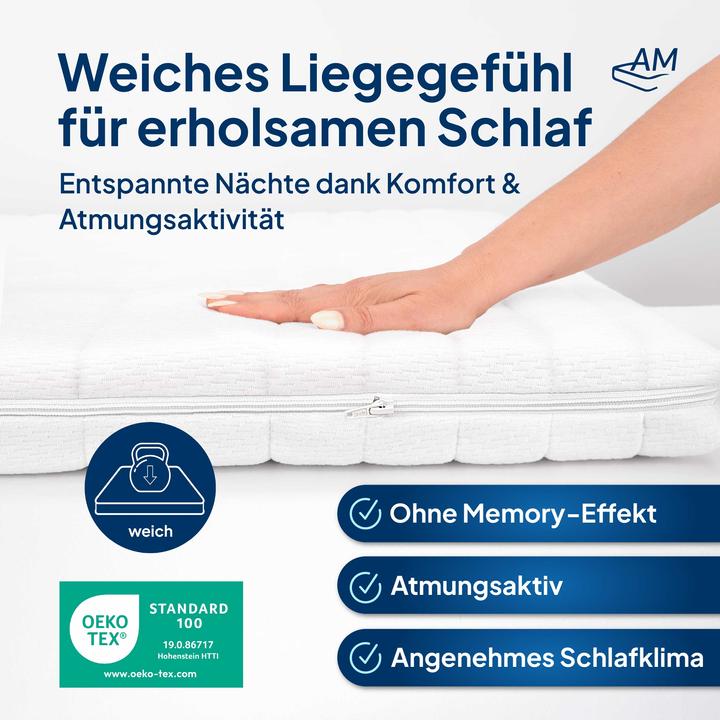 Produktbild AM Qualitätsmatratzen Basic Komfortschaum (100 x 190 cm)