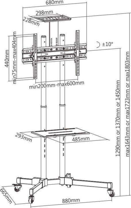 Immagine prodotto Value Cavalletto girevole (Universale, 70", 50 kg)