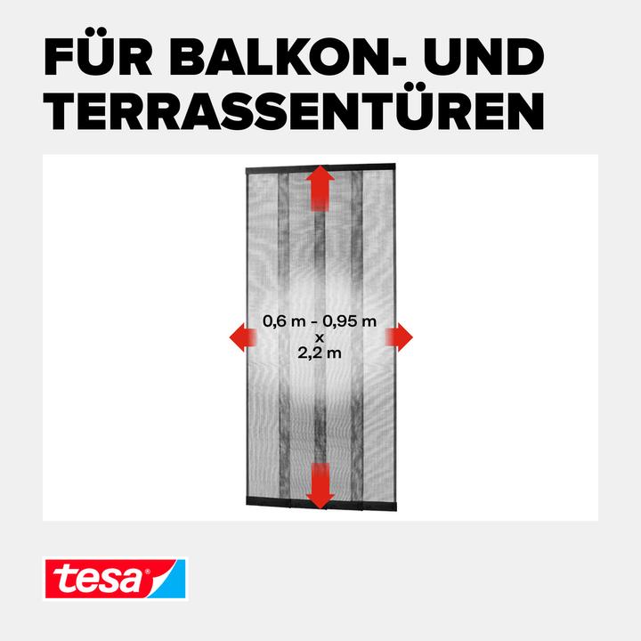 Actual product image tesa Insect screen aluminium slatted door for balcony and patio doors (95 x 220 cm)
