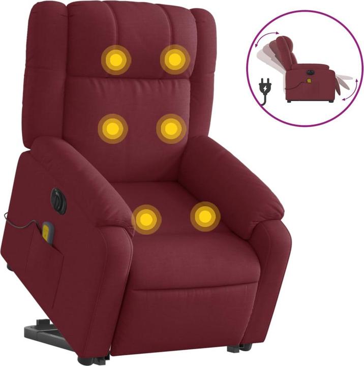 Immagine prodotto VidaXL Poltrona massaggiante elettrica con tessuto di supporto