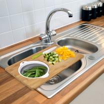 Image du produit Cook Concept Planche à découper avec passoire - Bambou