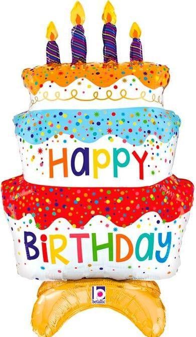 Immagine prodotto Betallic Torta di compleanno a forma di palloncino colorato 9 cm