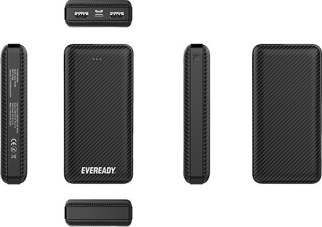 Produktbild Eveready PX20B - Powerbank 20000 mAh 2x USB-A (Schwarz) (20000 mAh, 74000 Wh)
