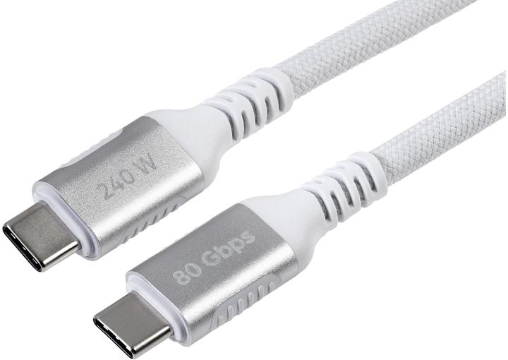 Produktbild Onit Thunderbolt-5-Kabel USB C - USB C 0.5 m, Weiss (0.50 m)